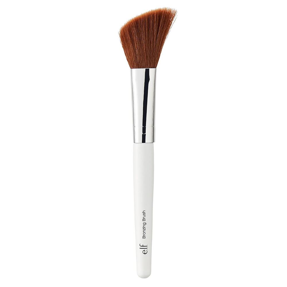 e.l.f. Angled Bronzing Brush, Three-In-One Face Makeup Brush For Blush